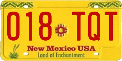 NM license plate 018TQT