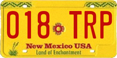 NM license plate 018TRP