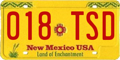 NM license plate 018TSD