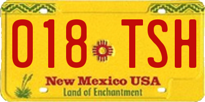 NM license plate 018TSH