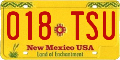 NM license plate 018TSU