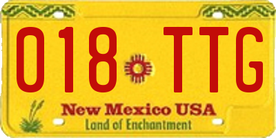 NM license plate 018TTG
