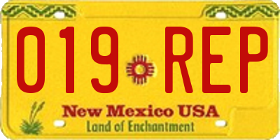 NM license plate 019REP