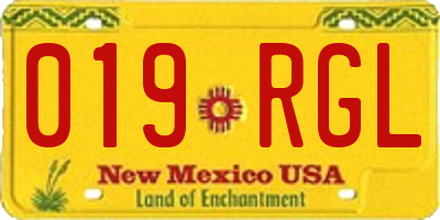 NM license plate 019RGL