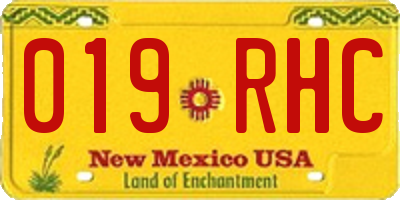 NM license plate 019RHC