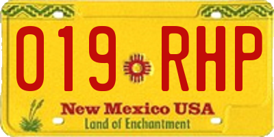 NM license plate 019RHP