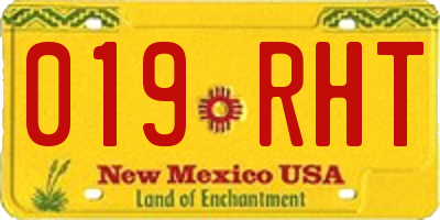 NM license plate 019RHT