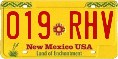 NM license plate 019RHV