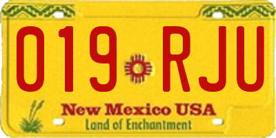 NM license plate 019RJU