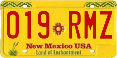 NM license plate 019RMZ