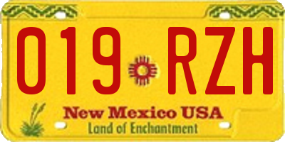 NM license plate 019RZH