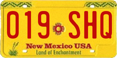 NM license plate 019SHQ