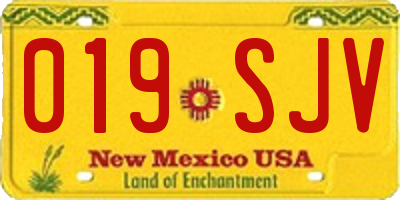 NM license plate 019SJV