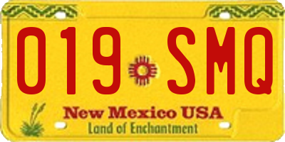 NM license plate 019SMQ