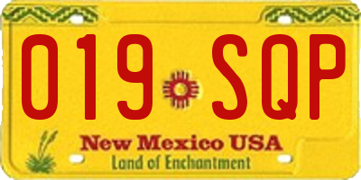 NM license plate 019SQP