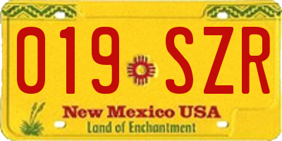 NM license plate 019SZR