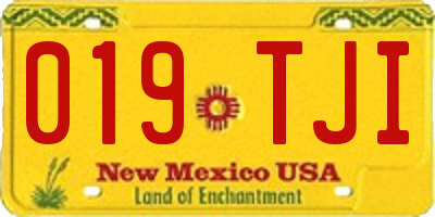 NM license plate 019TJI