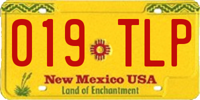 NM license plate 019TLP