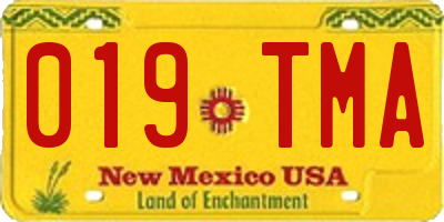 NM license plate 019TMA