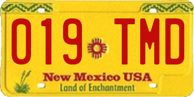 NM license plate 019TMD