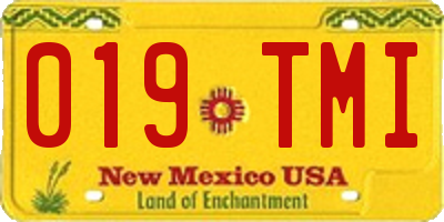 NM license plate 019TMI