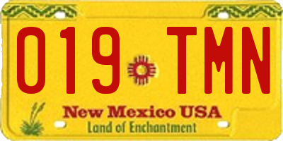 NM license plate 019TMN