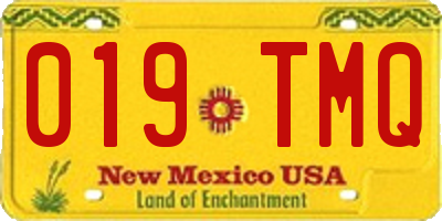 NM license plate 019TMQ