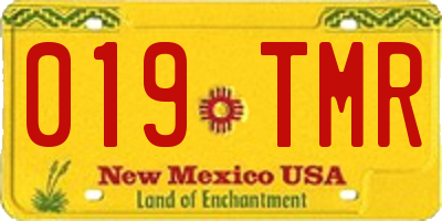 NM license plate 019TMR