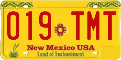 NM license plate 019TMT