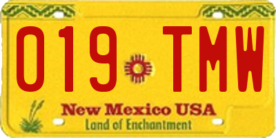 NM license plate 019TMW