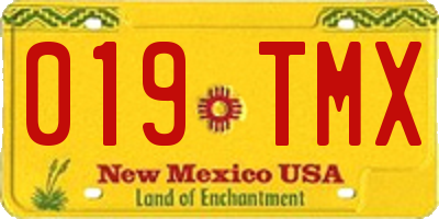 NM license plate 019TMX