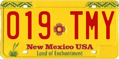 NM license plate 019TMY