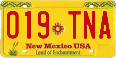NM license plate 019TNA