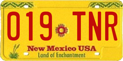 NM license plate 019TNR