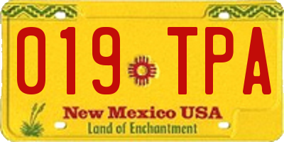 NM license plate 019TPA