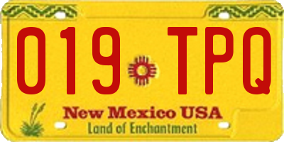 NM license plate 019TPQ