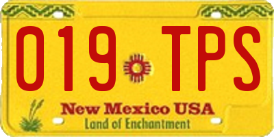 NM license plate 019TPS