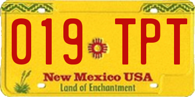 NM license plate 019TPT