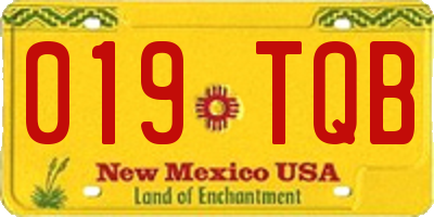 NM license plate 019TQB