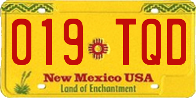 NM license plate 019TQD