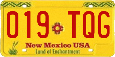 NM license plate 019TQG