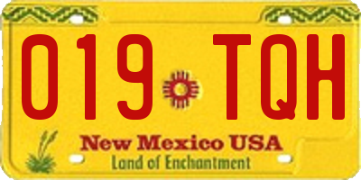 NM license plate 019TQH