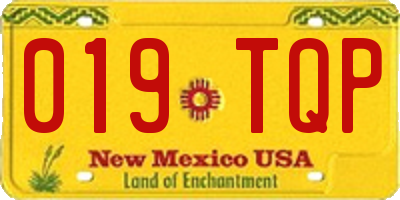 NM license plate 019TQP