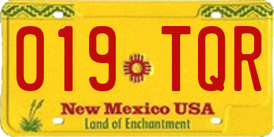 NM license plate 019TQR