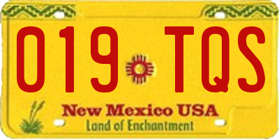 NM license plate 019TQS