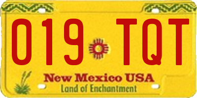 NM license plate 019TQT