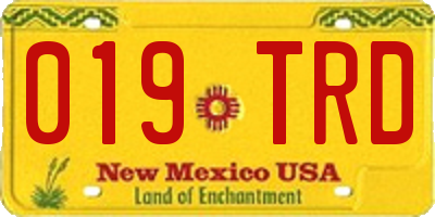 NM license plate 019TRD