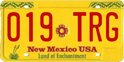 NM license plate 019TRG