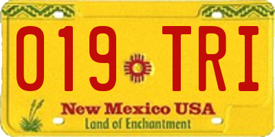 NM license plate 019TRI