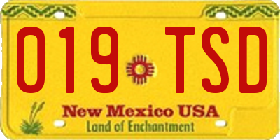 NM license plate 019TSD